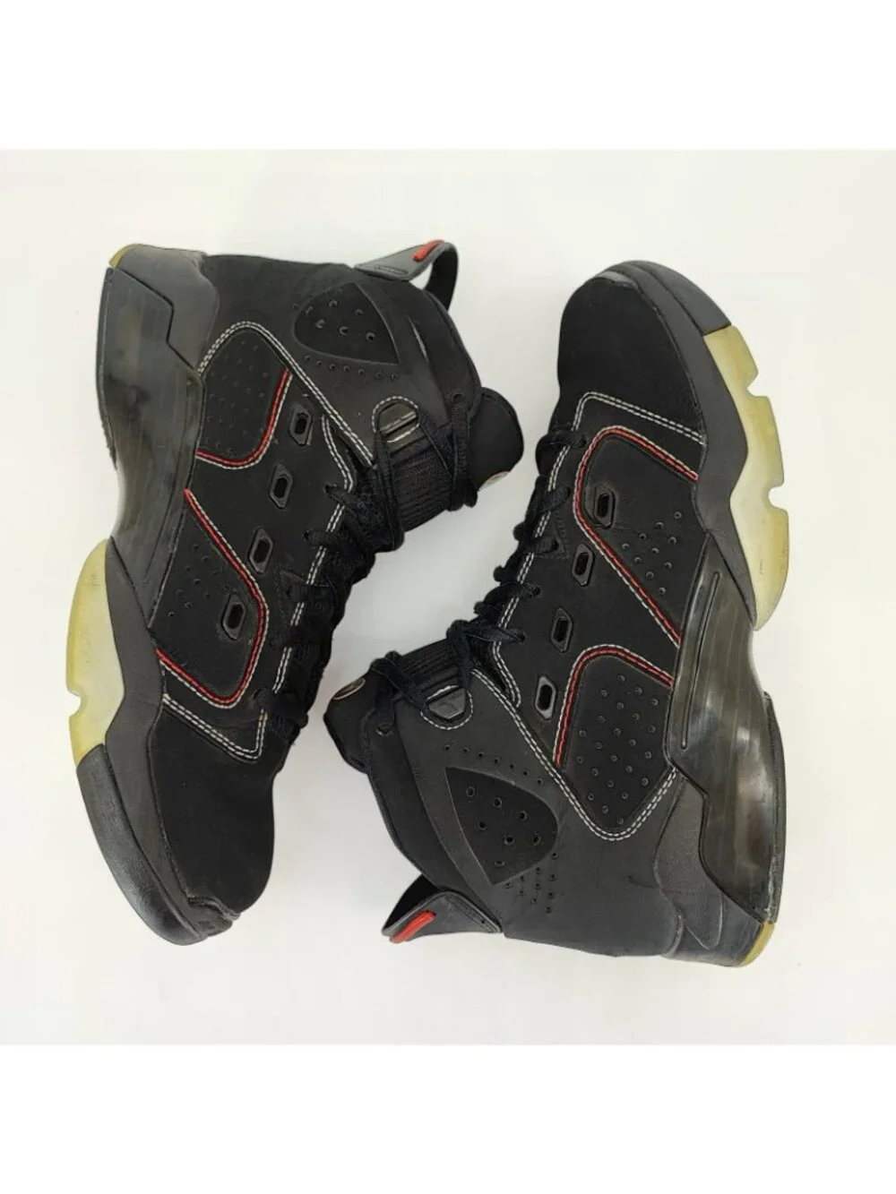 Nike Jordan 6-17-23 Men's Size 9.5 Basketball Nubuck Black High Top Shoes
